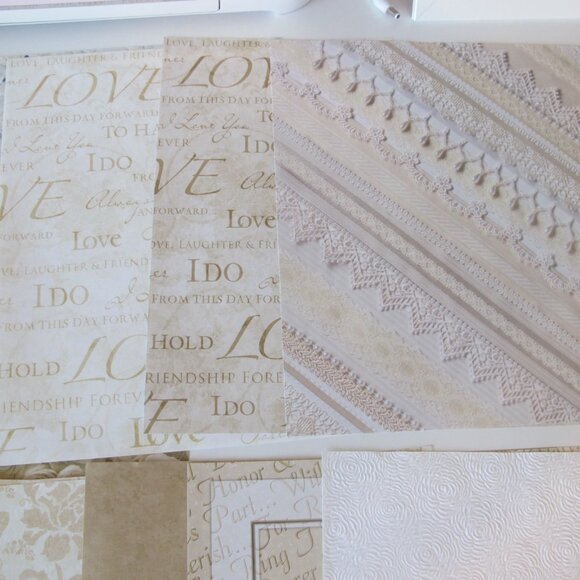 Bundle of 15 Wedding Scrapbook Pages 12"x12" New Condition - Picture 3 of 5